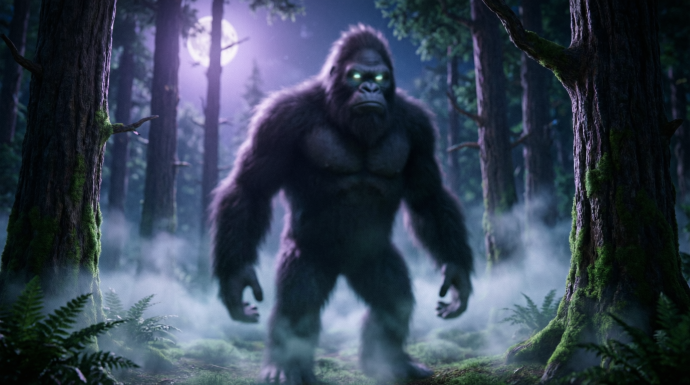 Hidden Bigfoot Easter egg in the Back O' Beyond forest