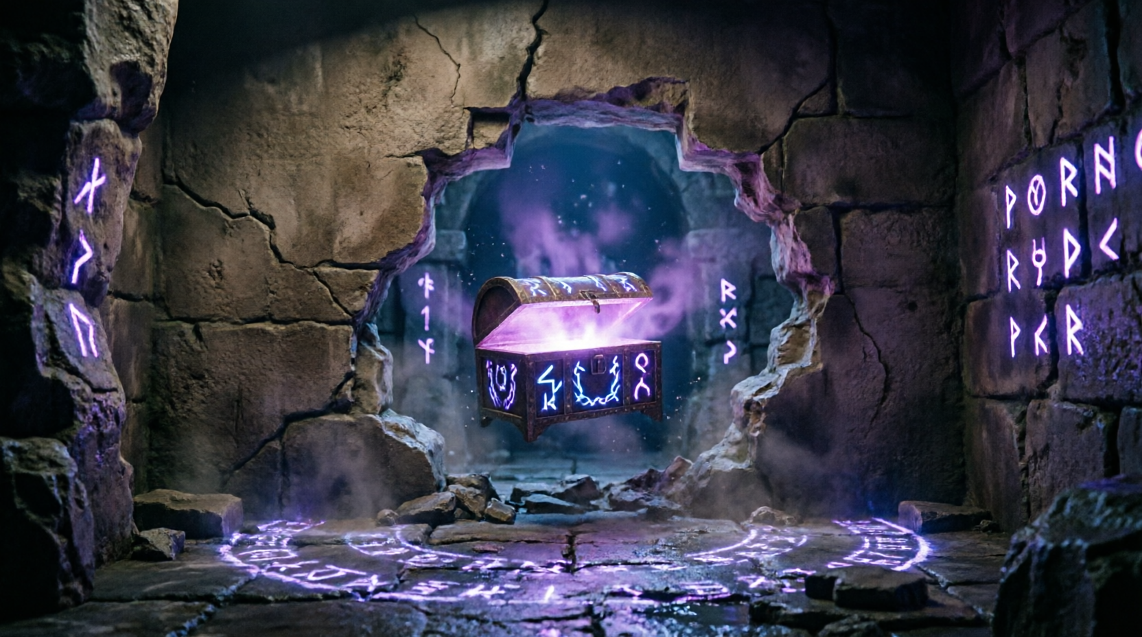 Mysterious in-game treasure inside a hidden chamber